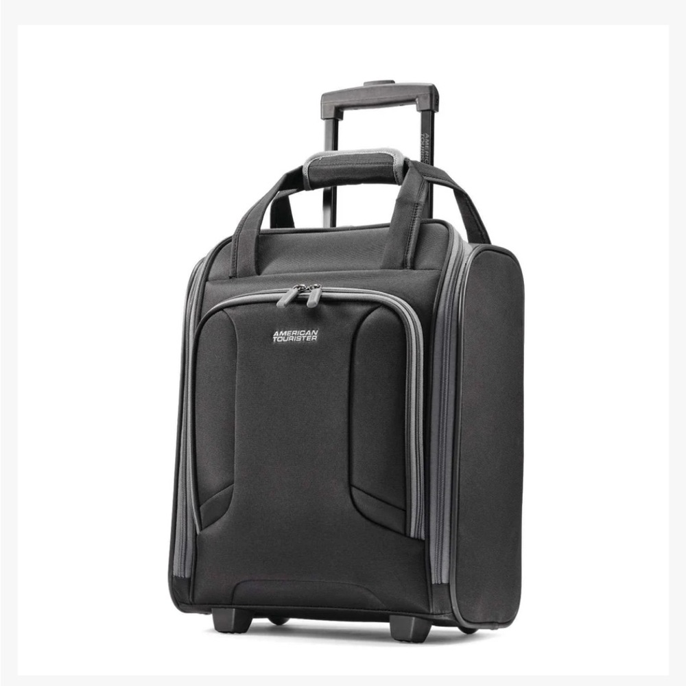 American Tourister 4 Kix Softside Luggage, Black, Underseater